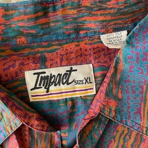 Vintage Men’s 100% Silk Shirt-XL